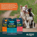 Two pack Alzoo plant-based dog collar packaging