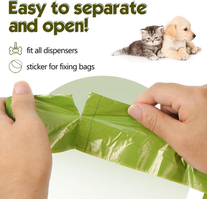 Thick and durable puppy waste trash bags holding pet litter.
