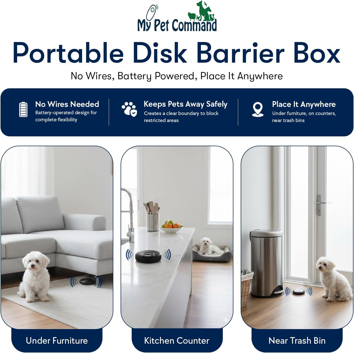 Wireless hidden fence for dogs transmitter box with adjustable range settings