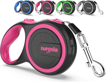 Emperor Pets pink retractable dog leash front view