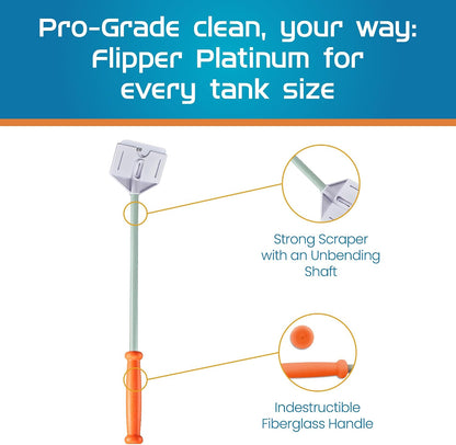 FL!PPER aquarium algae remover being used safely on an acrylic fish tank surface