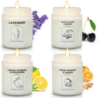 FIQNPAU Soy Wax Scented Candle Gift Set front view aromatherapy jars