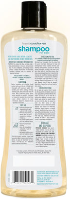 Sergeant's Guardian Pro Flea and Tick Shampoo 18 ounce bottle showing directions.