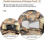 Step in cat harness with quick release buckle closure