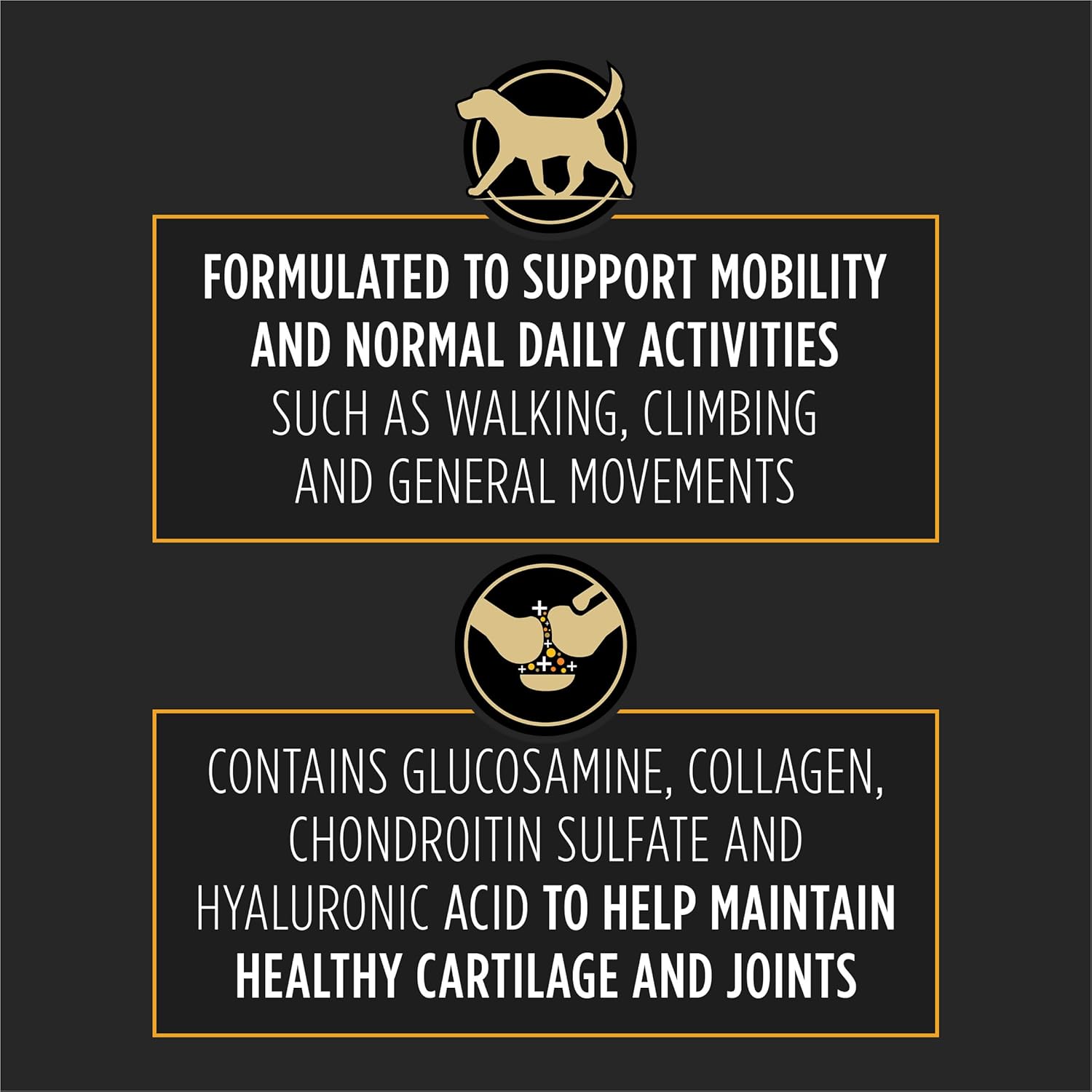 Imported Pro Plan Veterinary Supplements Joint Care thirty count pouch for dog cartilage health.
