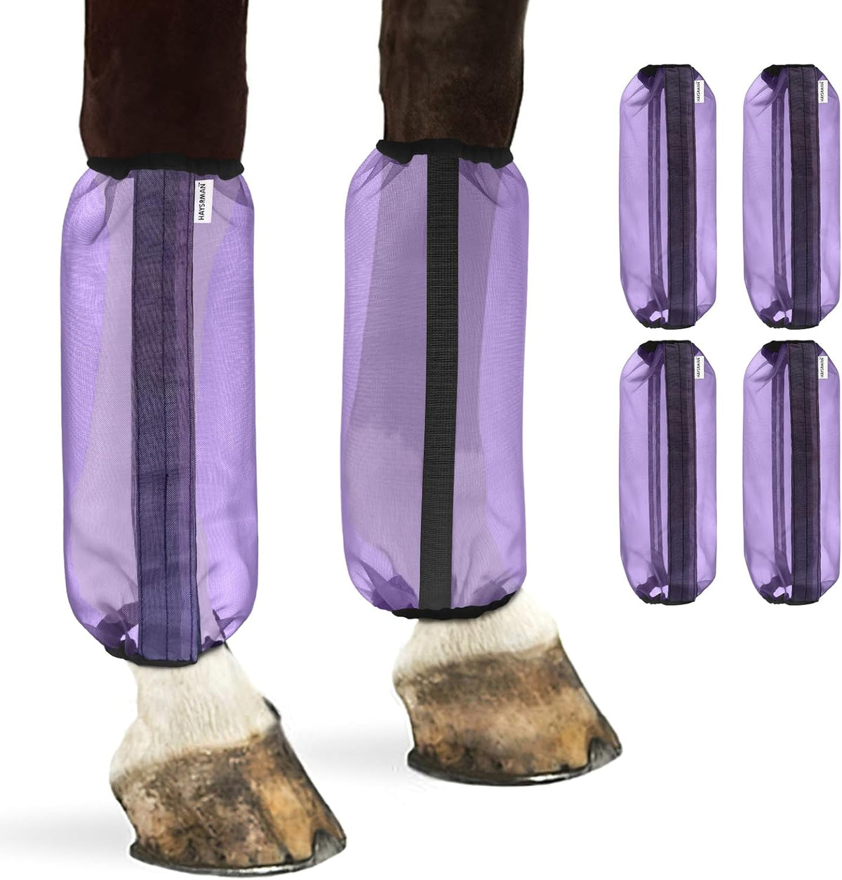 LANGXUN tear resistant horse fly boots on pasture background