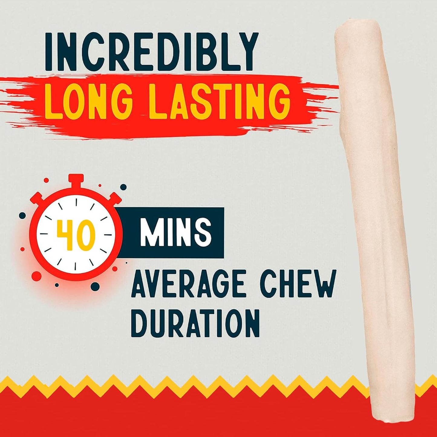 Fifty pack premium odor free dog chews for plaque reduction