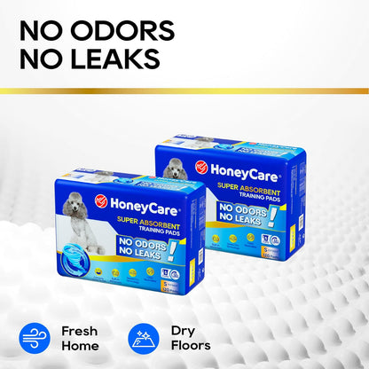 Honey Care All-Absorb, Small 17.5" x 23.5", 120 Count, Dog and Puppy Training Pads, Ultra Absorbent and Odor Eliminating, Leak-Proof 5-Layer Potty Training Pads with Quick-Dry Surface, Blue, A05 - Image 10