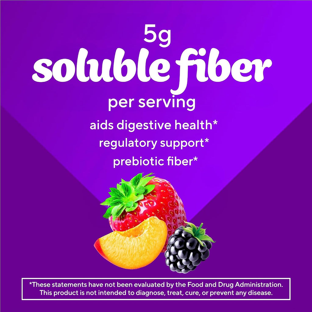 Vitafusion FiberWell packaging showing prebiotic fiber benefits