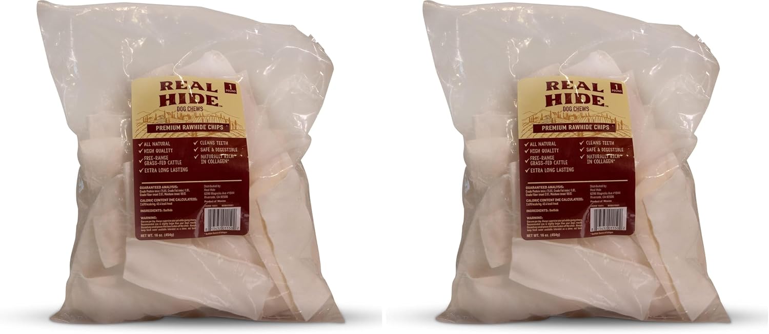 Real Hide one pound bag of premium free range beefhide treats