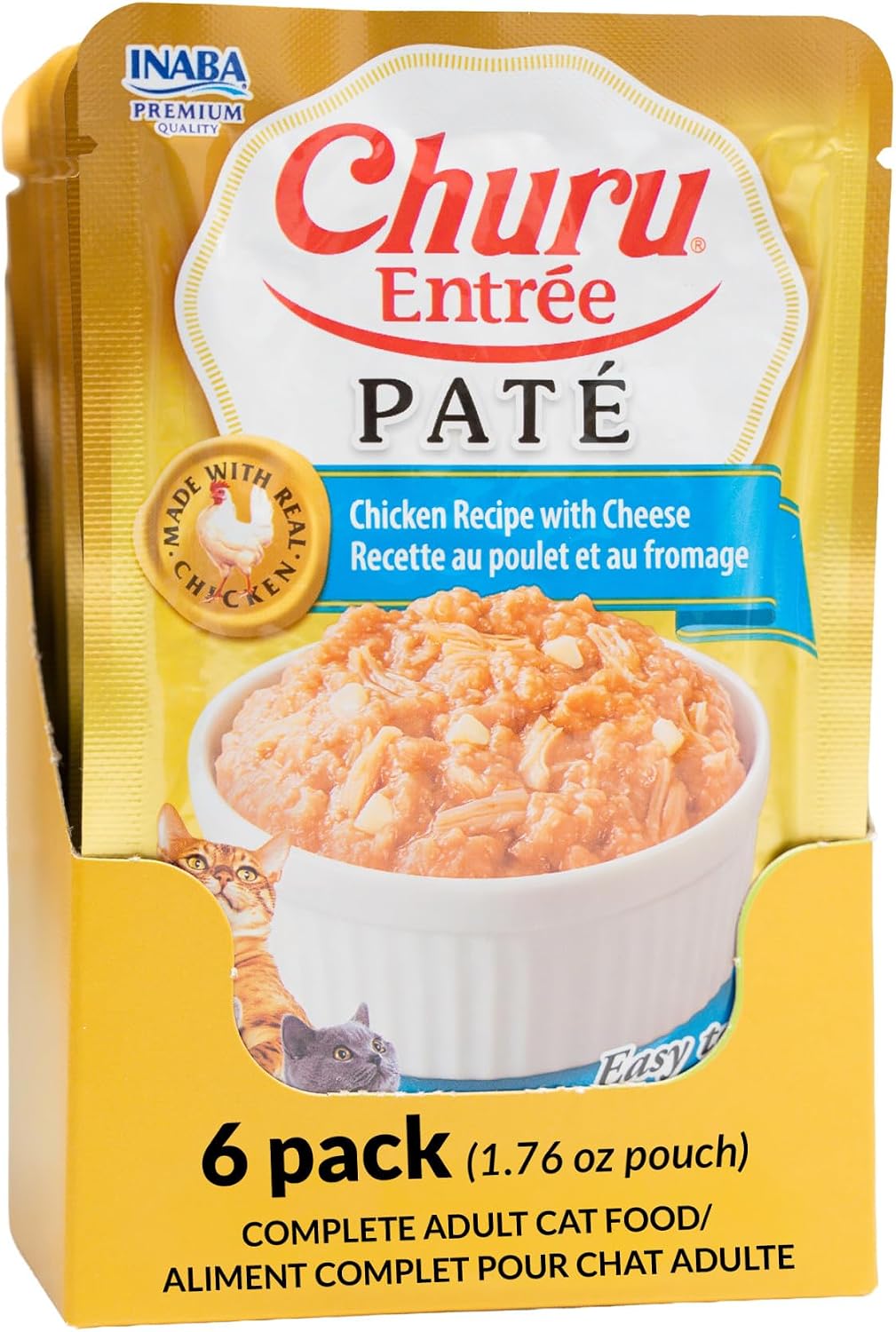 INABA Churu Entre Pate for Kittens, Grain-Free, High Moisture, Prebiotic Wet Cat Food, 1.76oz. per Pouch, 6 Pouches, Chicken Recipe with Tuna - Image 13