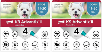 K9 Advantix II Medium Dog Vet-Recommended Flea, Tick & Mosquito Treatment & Prevention | Dogs 11-20 lbs. | 2-Mo Supply - Image 13
