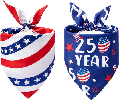 Miucat 250th Anniversary American dog bandana front view
