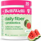 Belli Welli Fiber Supplement Powder with Prebiotics for Digestive Health and GLP-1 Support, Soluble Fiber for Gut Health & Debloat, Keto, Gluten Free, 16 Servings (1 Pack) Strawberry Lemonade - Image 11