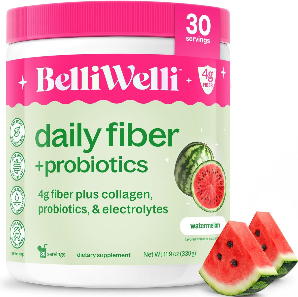 Belli Welli Fiber Supplement Powder with Prebiotics for Digestive Health and GLP-1 Support, Soluble Fiber for Gut Health & Debloat, Keto, Gluten Free, 16 Servings (1 Pack) Strawberry Lemonade - Image 11