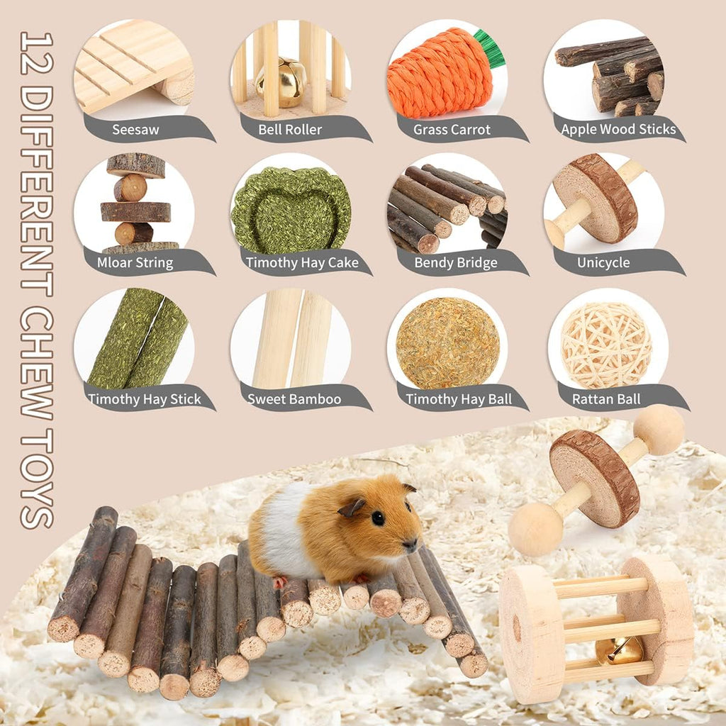 YIXUND cage accessories seesaw and chew blocks
