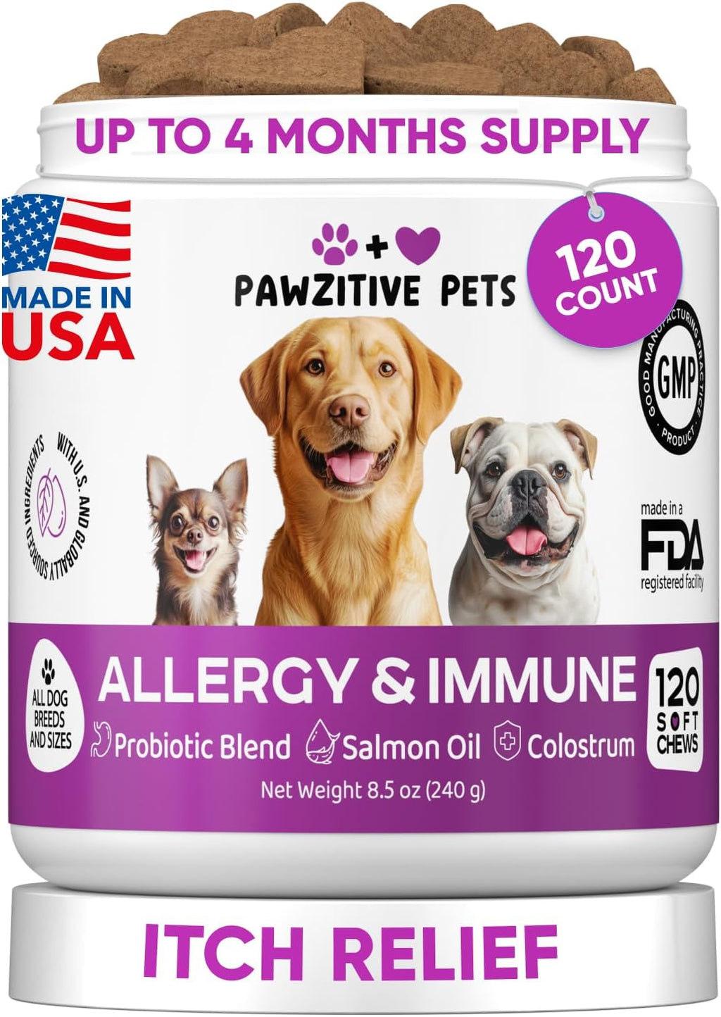 Probiotics for Dogs Digestive Health - Probiotic Chews for Gut Health, Itchy Skin Yeast, Diarrhea - USA Product - Immune Support Supplement - Dog Digestive Support & Allergy Relief Chews with Enzymes - Image 11
