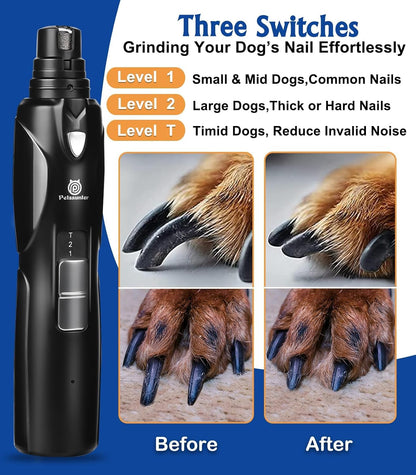 Petsaunter nail grinder showing Type-C charging port