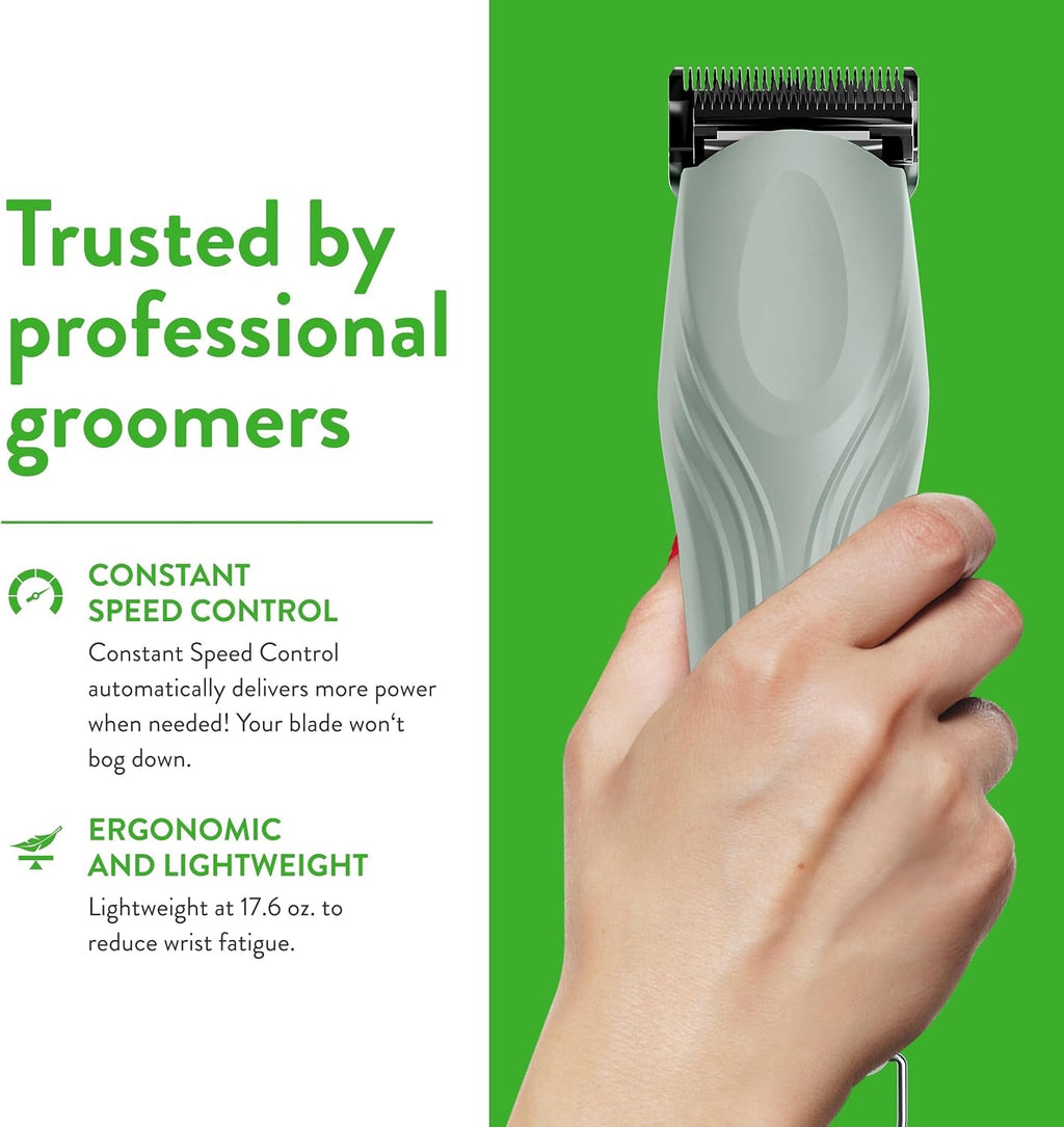 Close up view of the Wahl Ultimate Competition Series detachable blade attached to the clipper.