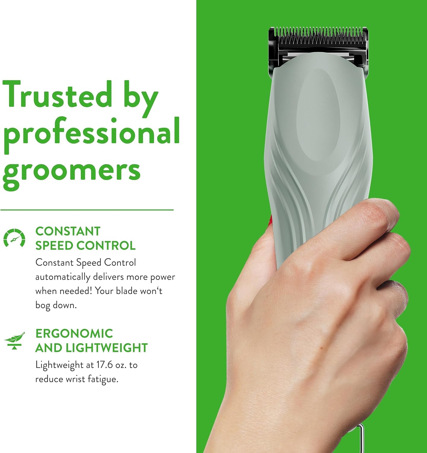 Close up view of the Wahl Ultimate Competition Series detachable blade attached to the clipper.