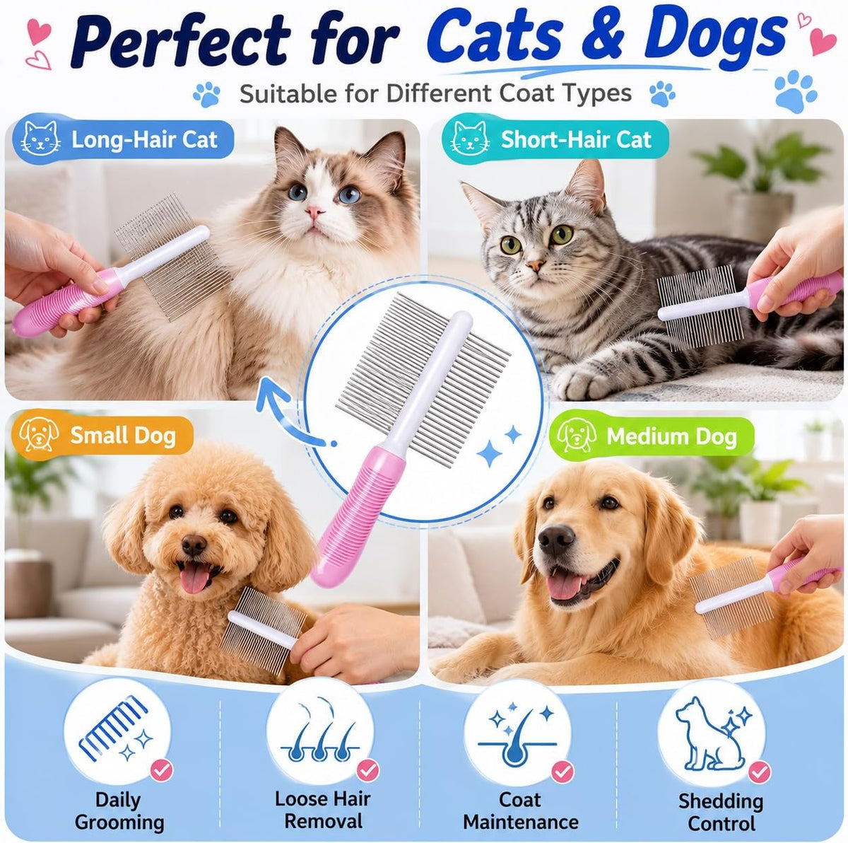 User demonstrating one-click cleaning button on Pet Believe brush