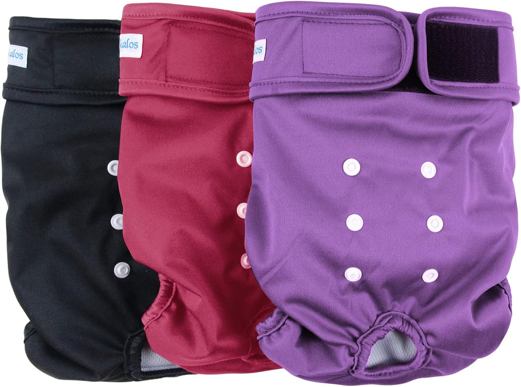 Leekalos Reusable Washable Dog Diapers Female (3 Pack) - Highly Absorbent Doggie Diapers - Size Adjustable Puppy Diapers for Dog Period Panties (Medium, Flora) - Image 10