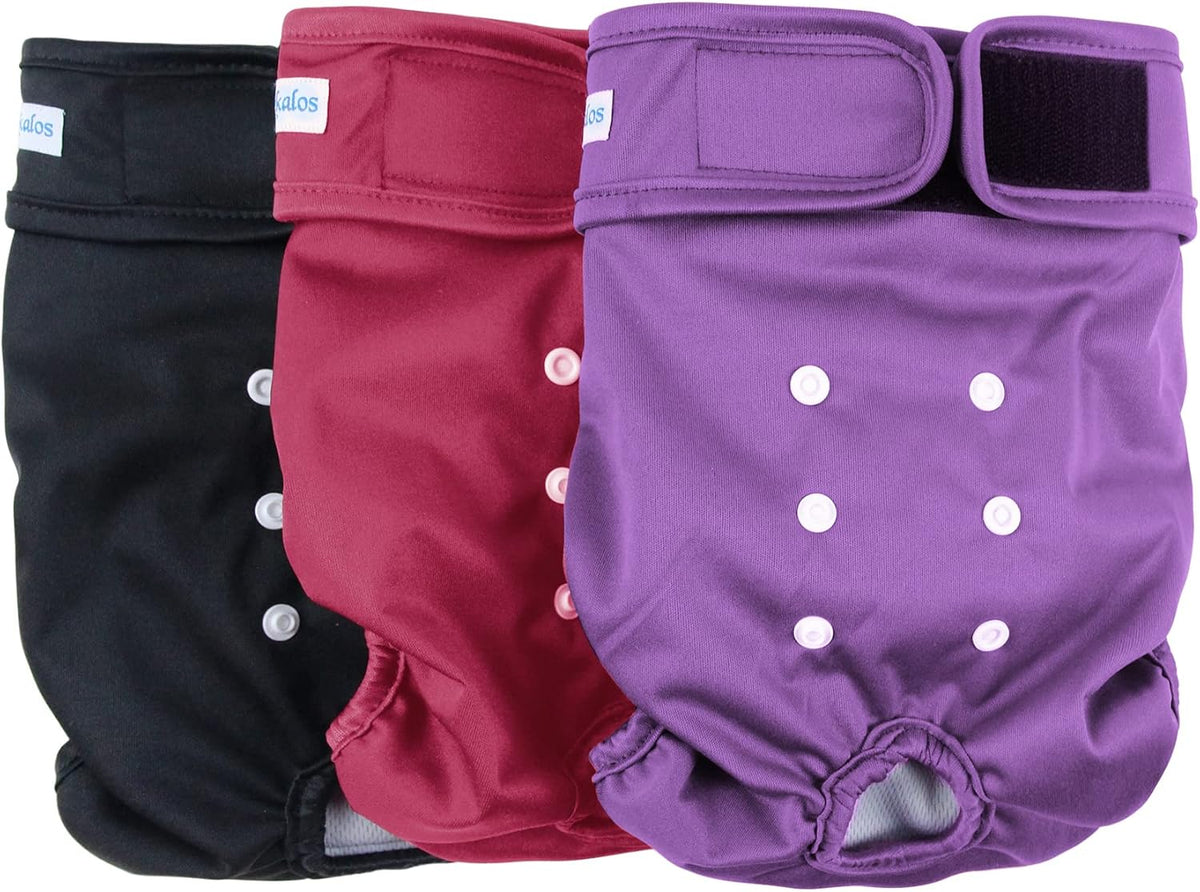 Leekalos Reusable Washable Dog Diapers Female (3 Pack) - Highly Absorbent Doggie Diapers - Size Adjustable Puppy Diapers for Dog Period Panties (Medium, Flora) - Image 10
