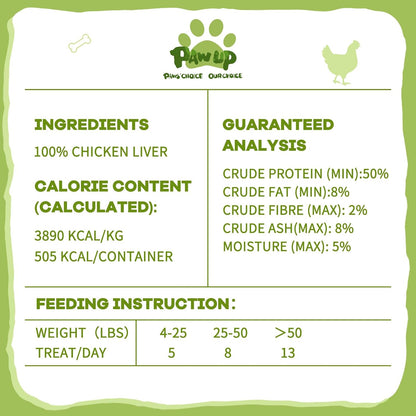 PAWUP Freeze Dried Cat Treats, Chicken Liver Single Ingredient, with Intense Natural Aroma for Picky Cats, High Protein Cat Food Topper, 4.6 oz, Rawhide Free & Grain Free - Image 9
