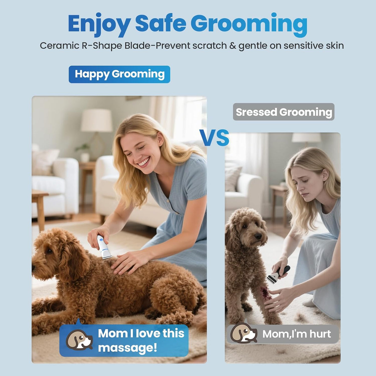 Petygo pet clippers showing interchangeable nail grinder attachment head