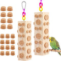 Uyoupet bird foraging toy front view hanging wood design