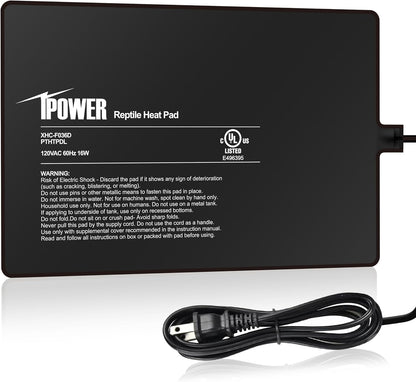 IPower 8x12 inch reptile heat pad front view