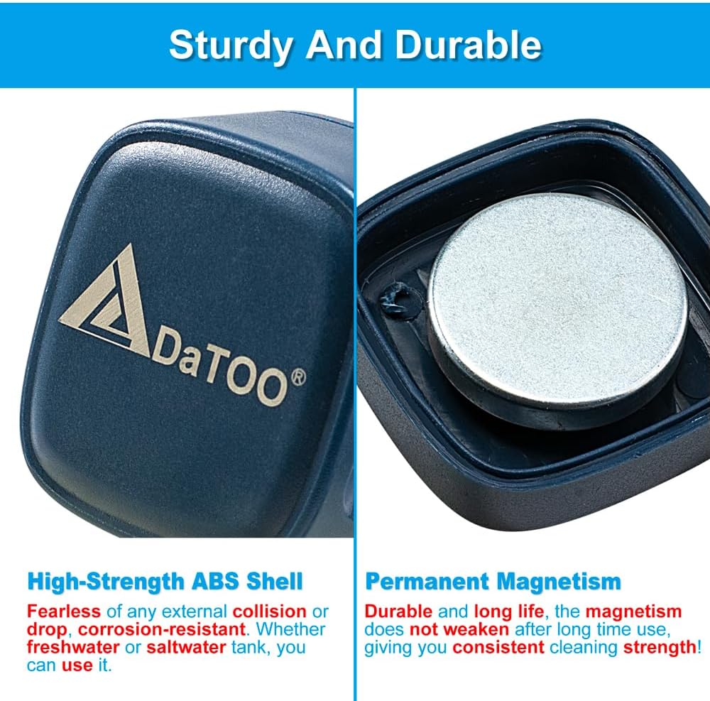 Super strong magnet aquarium scraper demonstrating strong grip on glass.