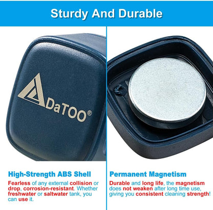 Super strong magnet aquarium scraper demonstrating strong grip on glass.