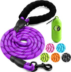 COOYOO 2 Pack Dog Leash 5 FT Heavy Duty - Comfortable Padded Handle - Reflective Dog Leash for Medium Large Dogs with Collapsible Pet Bowl - Image 11
