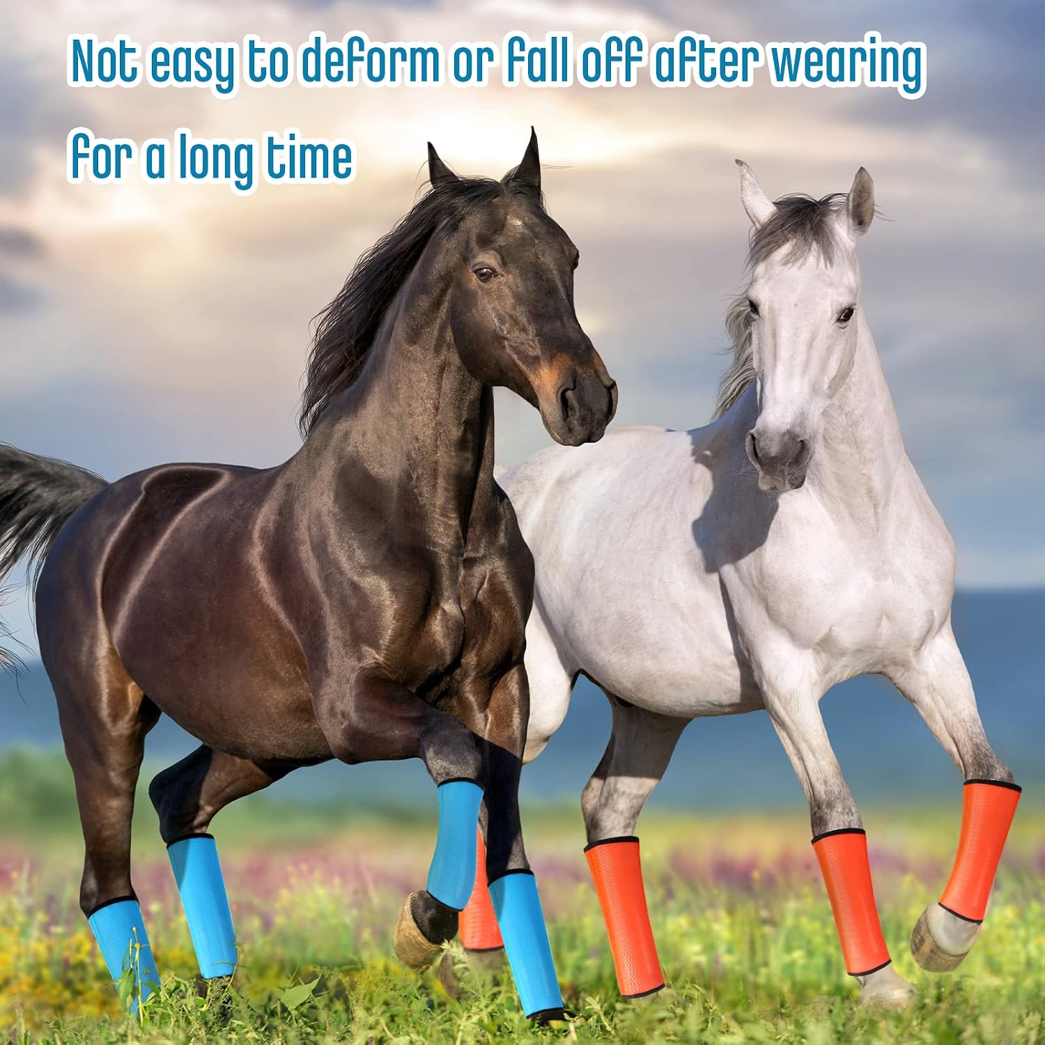 Jexine lightweight equine leg guards protecting against insect bites