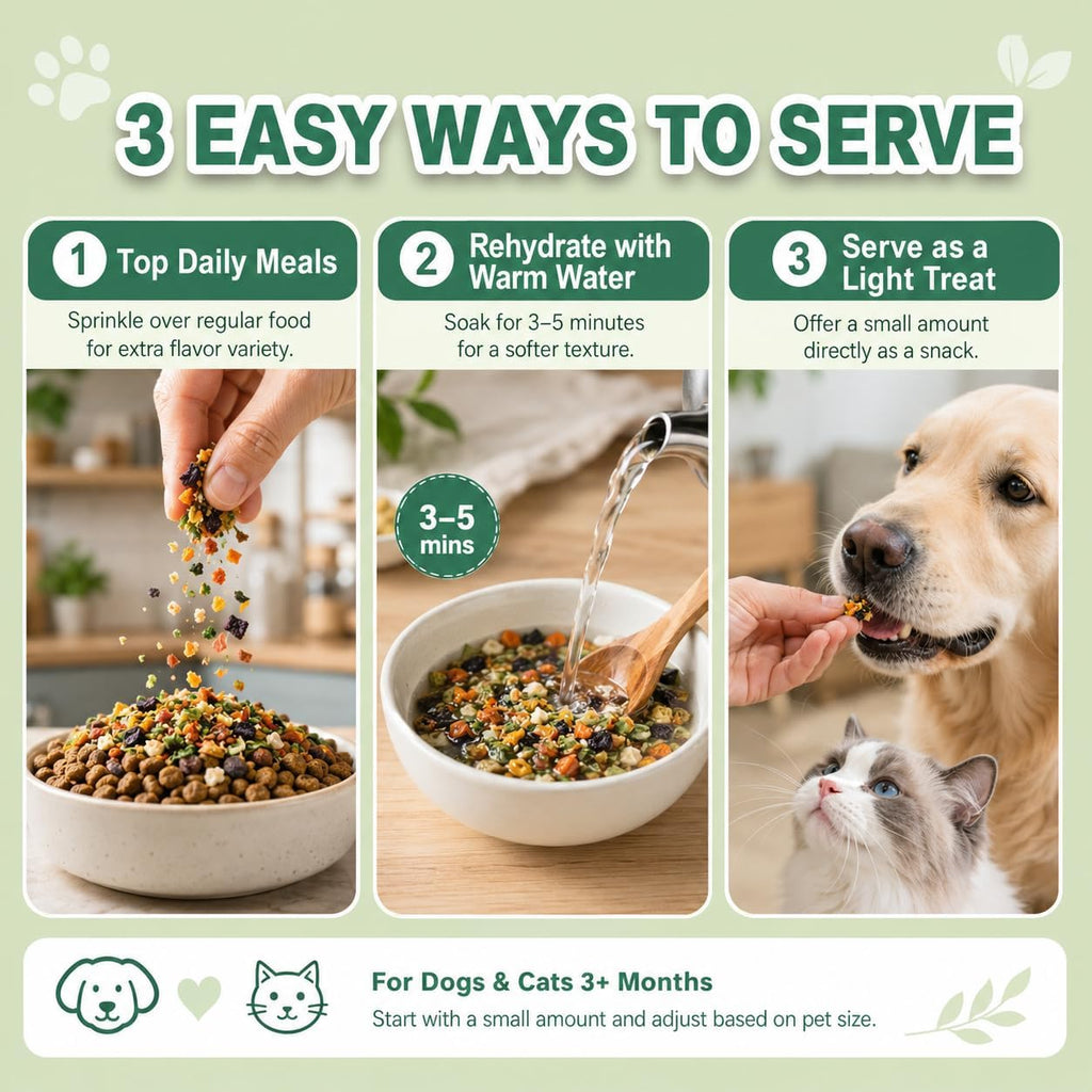 All natural ingredients food topper jar for dogs and cats