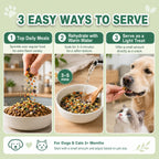All natural ingredients food topper jar for dogs and cats