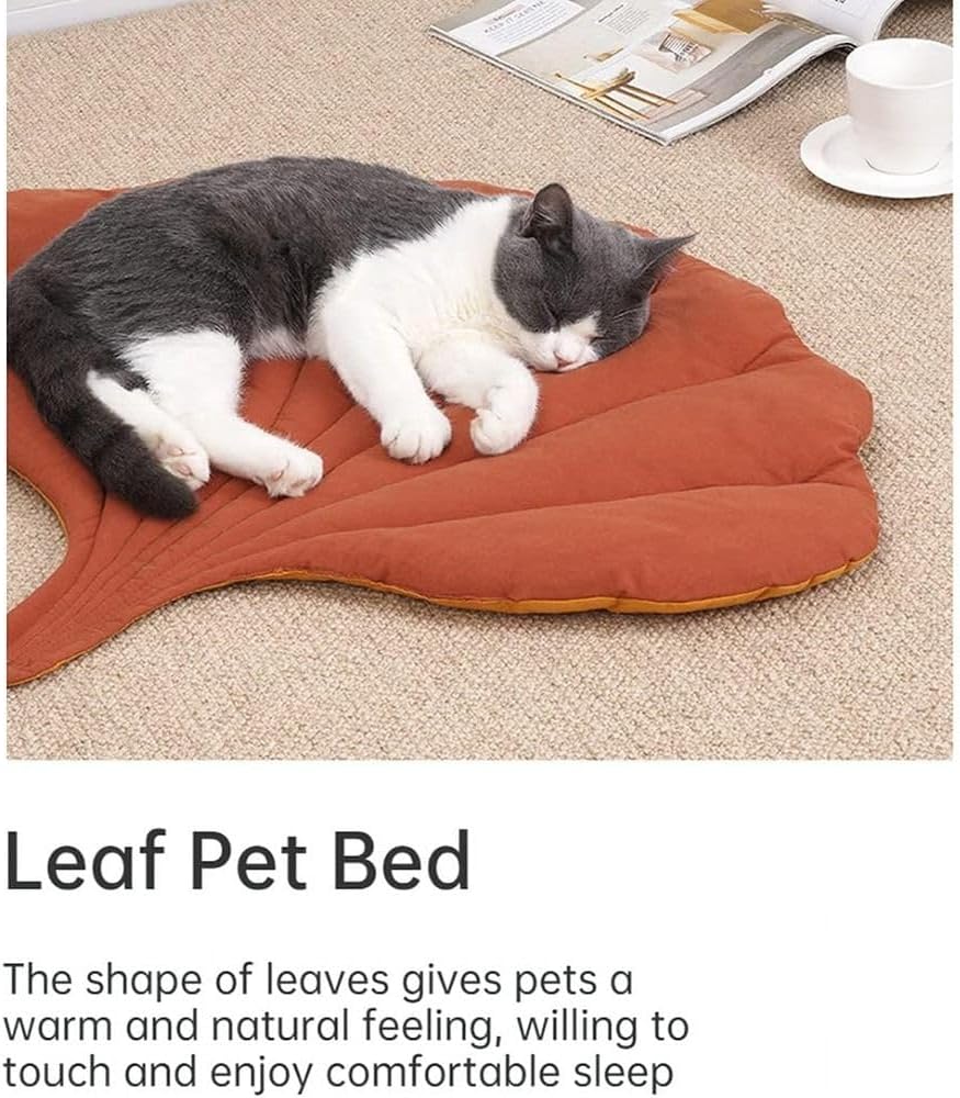 Cute ginko style simulation pet blanket used as a couch cover for puppies.