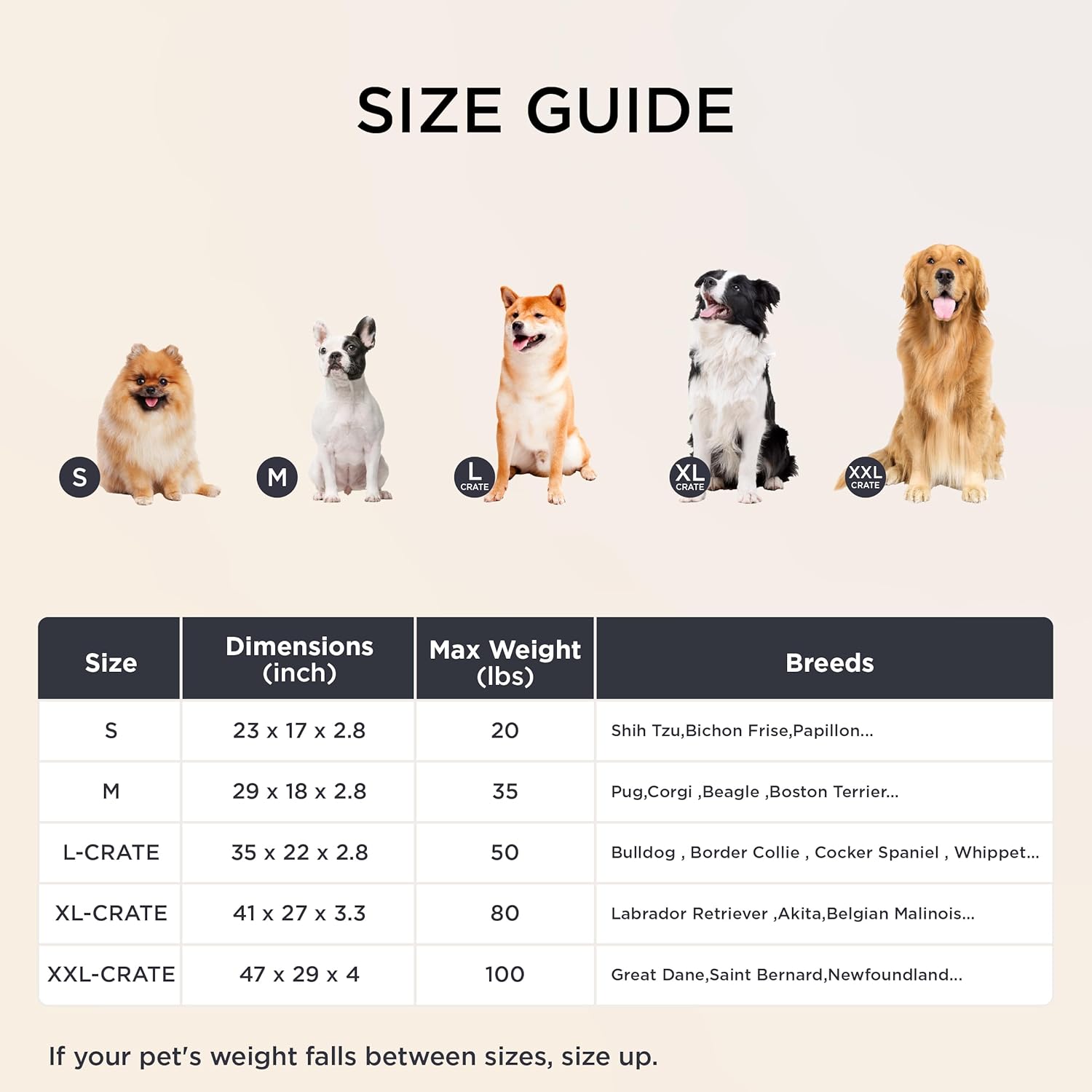 Side profile of Bedsure orthopedic dog bed 2.8 inch height