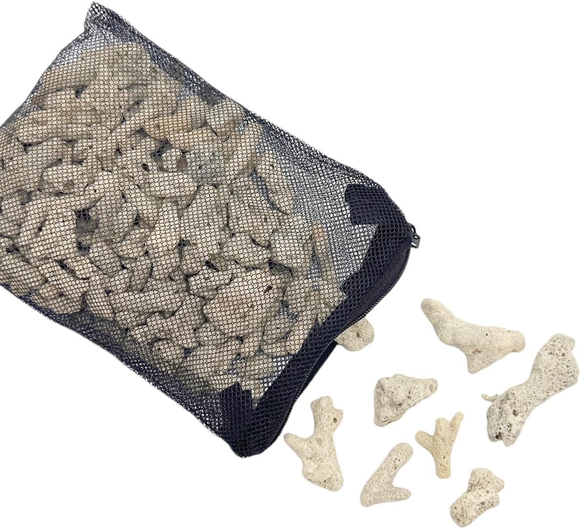 Lighibeuty crushed coral aquarium filter media front view for biological filtration