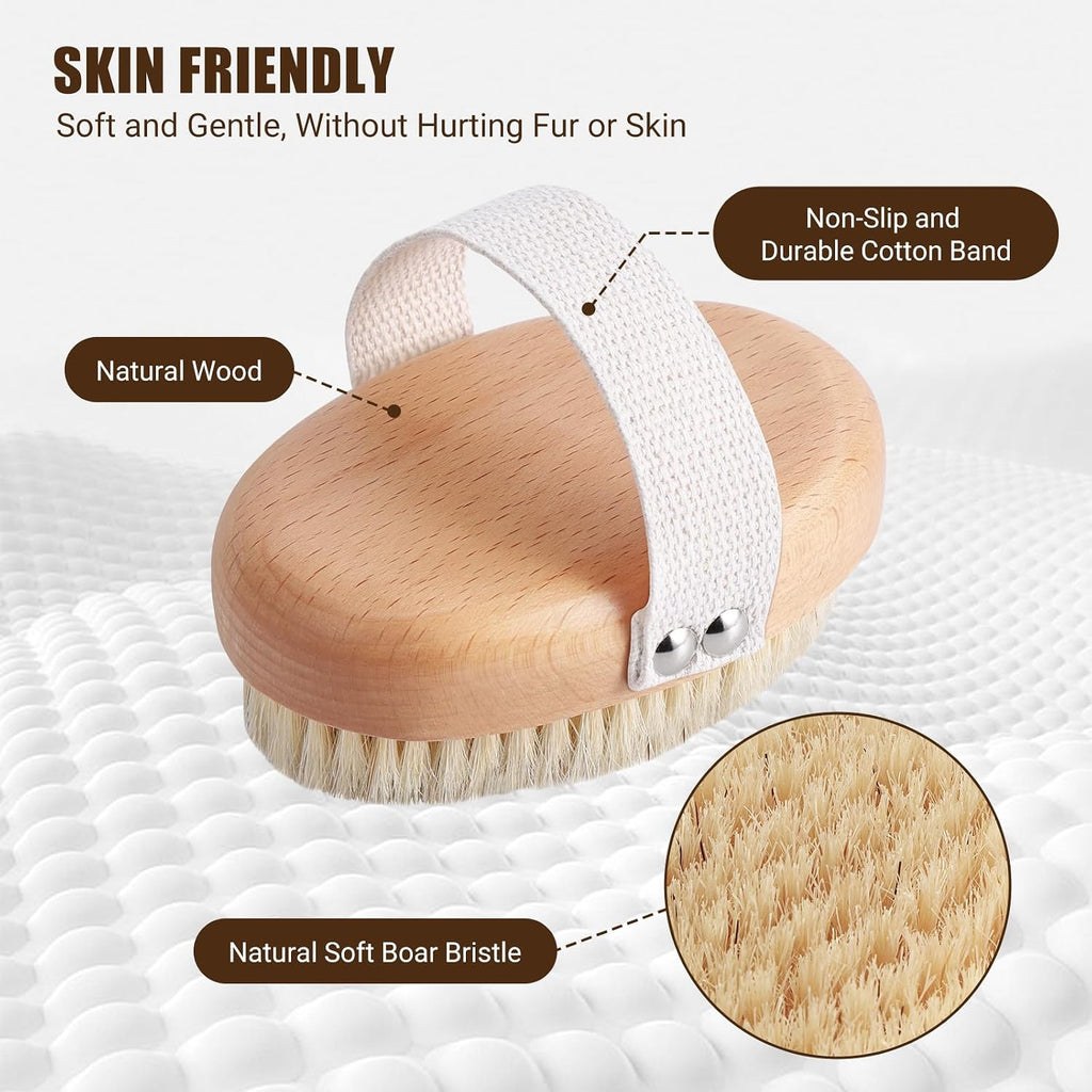 Premium Myselect pet grooming palm brush displaying densely packed bristles.