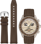 Strap for Moonswatch Watch,Lengthening No Gap Silicone Establishment Pattern Strap for Omega X Swatch Speedmaster Moonswatch Watch,Quickly Release Curved End Strap for Swatch Omega Men Women - Image 11