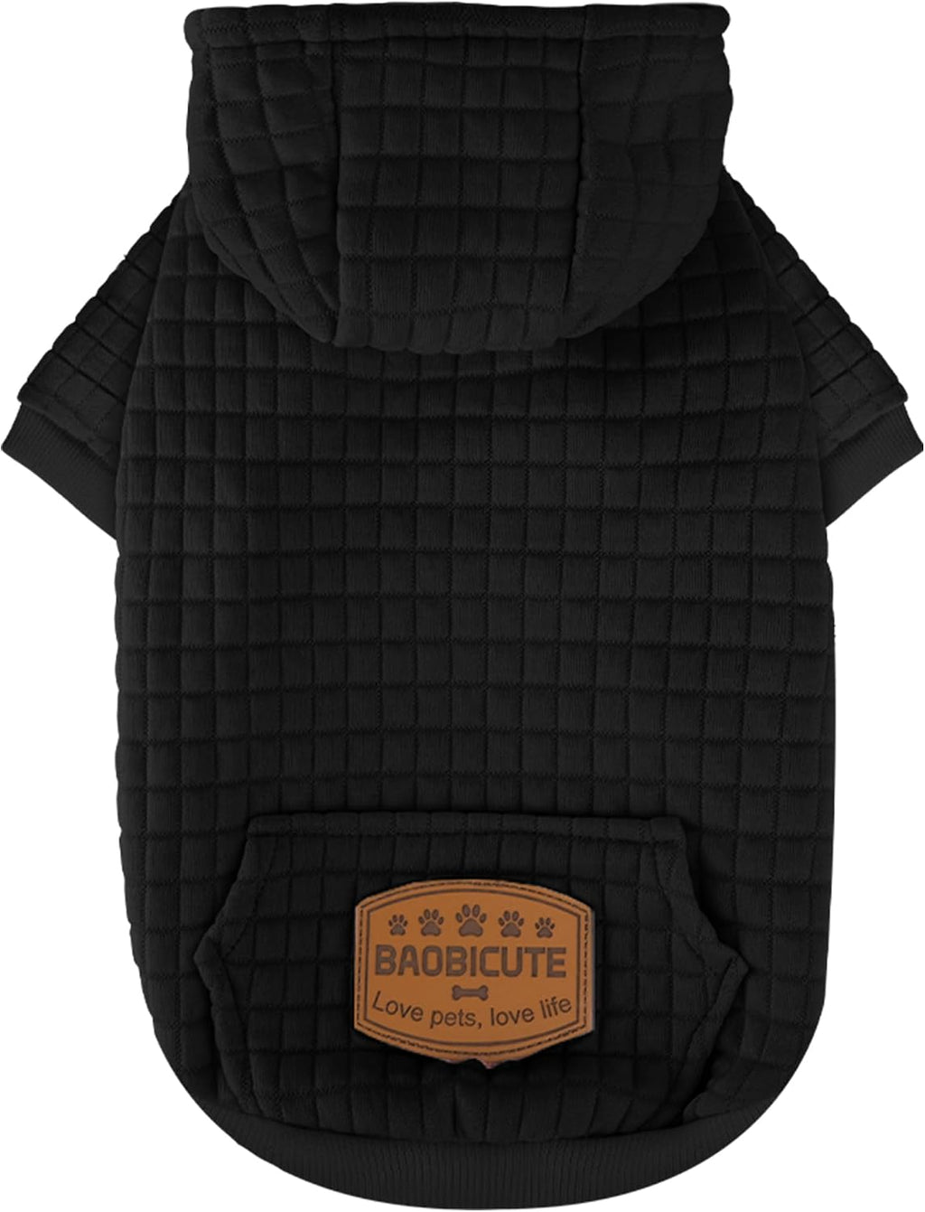 2 Pack Dog Hoodie Sweaters for Small Medium Dogs Warm Dog Clothes for Large Dogs Soft Waffle-Like Laminated Sweatshirt Bulldog (Black+Grey, M/L (Back: 17",Chest: 24.5", Neck: 14.5")) - Image 13