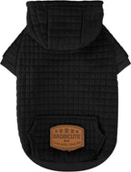 2 Pack Dog Hoodie Sweaters for Small Medium Dogs Warm Dog Clothes for Large Dogs Soft Waffle-Like Laminated Sweatshirt Bulldog (Black+Grey, M/L (Back: 17",Chest: 24.5", Neck: 14.5")) - Image 13