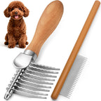 Kaifong pet dematting comb front view professional dog grooming brush