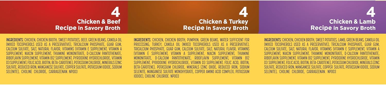 Nature's Recipe Grain Free Wet Dog Food Variety Pack, Chicken Recipes with Beef, Turkey & Lamb in Savory Broth, 2.75 oz. Cups (Pack of 12), 2 Count - Image 9