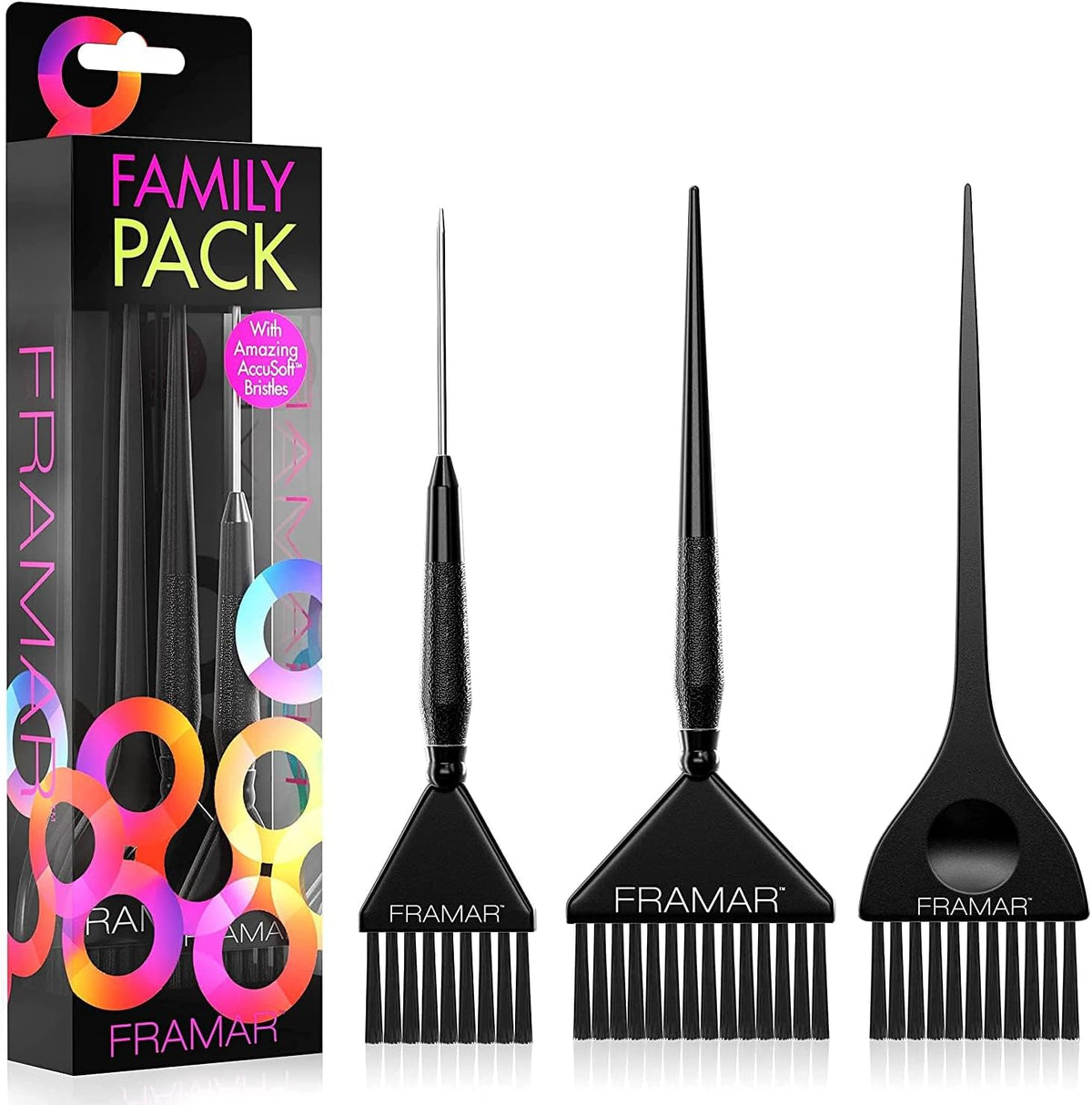 Framar Family Hair Color Brush Set 3 pack professional kit