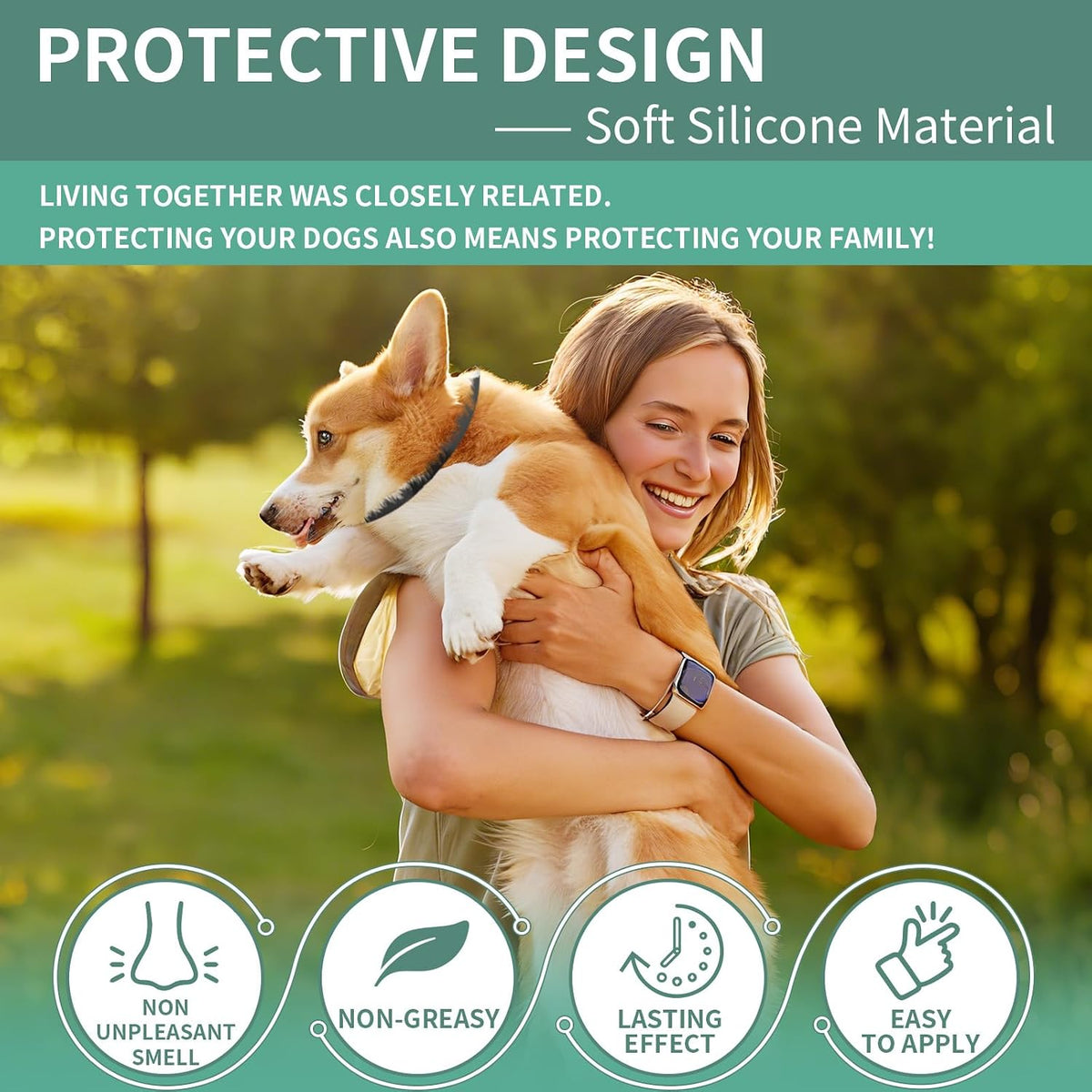 Puyrzoe 4 pack dog treatment collar packaging