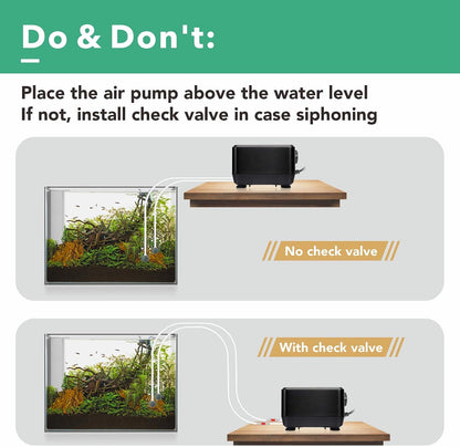 hygger 5W/10W Ultra Quiet Aquarium Air Pump, Adjustable Oxygen Aerator with Dual Outlets - 160 GPH/250 GPH for Fish Tanks up to 150 Gallons/600 Gallons - Image 4