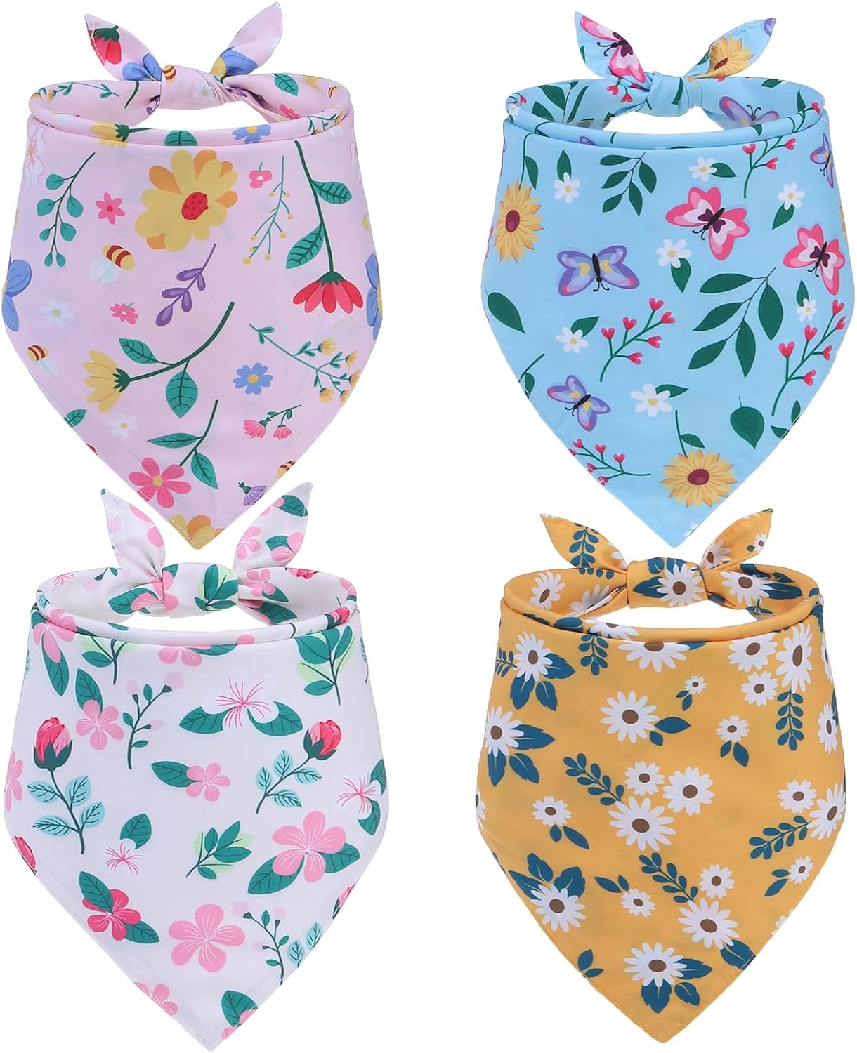 EXPAWLORER Dog Cooling Bandana Set - 4 Pack Hawaiian Dog Bandanas, Pet Summer Essentials Chill Cool Out Triangle Scarf Handkerchief Bib with Cute Fruits Pattern for Small Medium Large Dogs, Large - Image 13